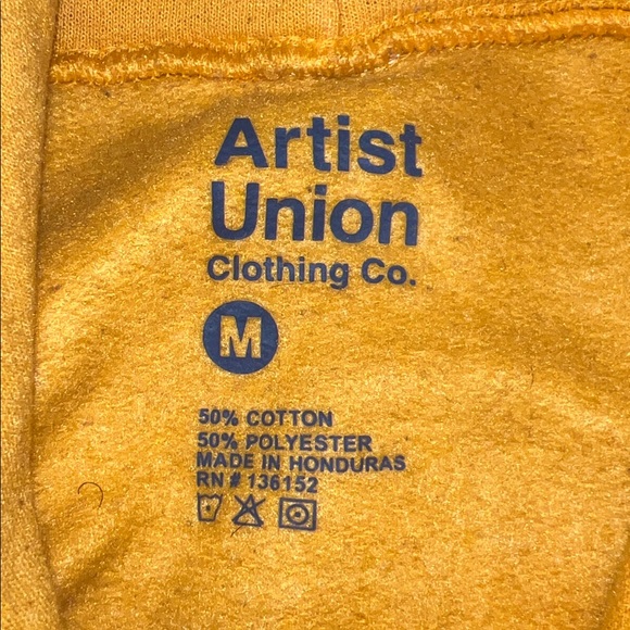 Artist Union Clothing Co. Yellow Hoodie - Picture 4 of 4